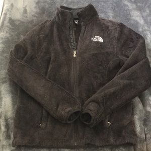Black fuzzy North face Osito jacket